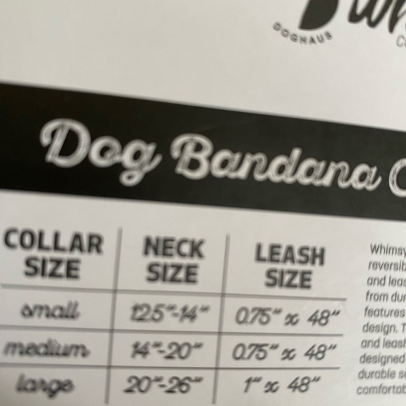 DOG BANDANA collar and leash combo - Picture 4 of 5